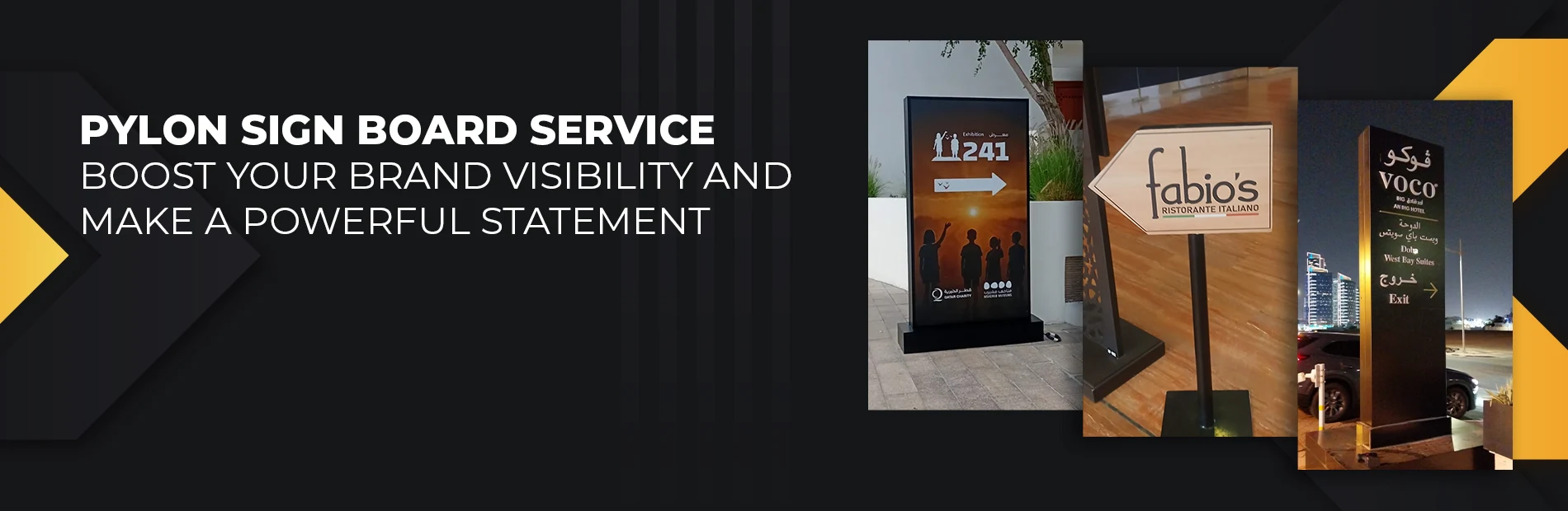 Pylon Sign Board Service in Qatar